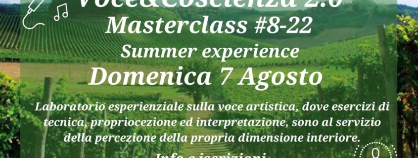 Voce&Coscienza 2.0 - Masterclass 8-22
