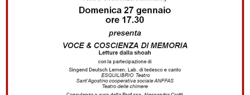 Voce & Coscienza di Memoria