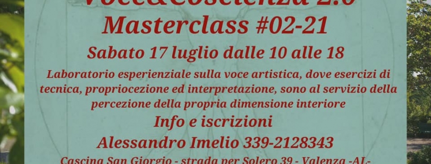 Masterclass Voce&Coscienza 2.0 - 02-21 a Cascina San Giorgio Monferrato