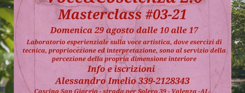 Voce&Coscienza 2.0 – Masterclass #03-21