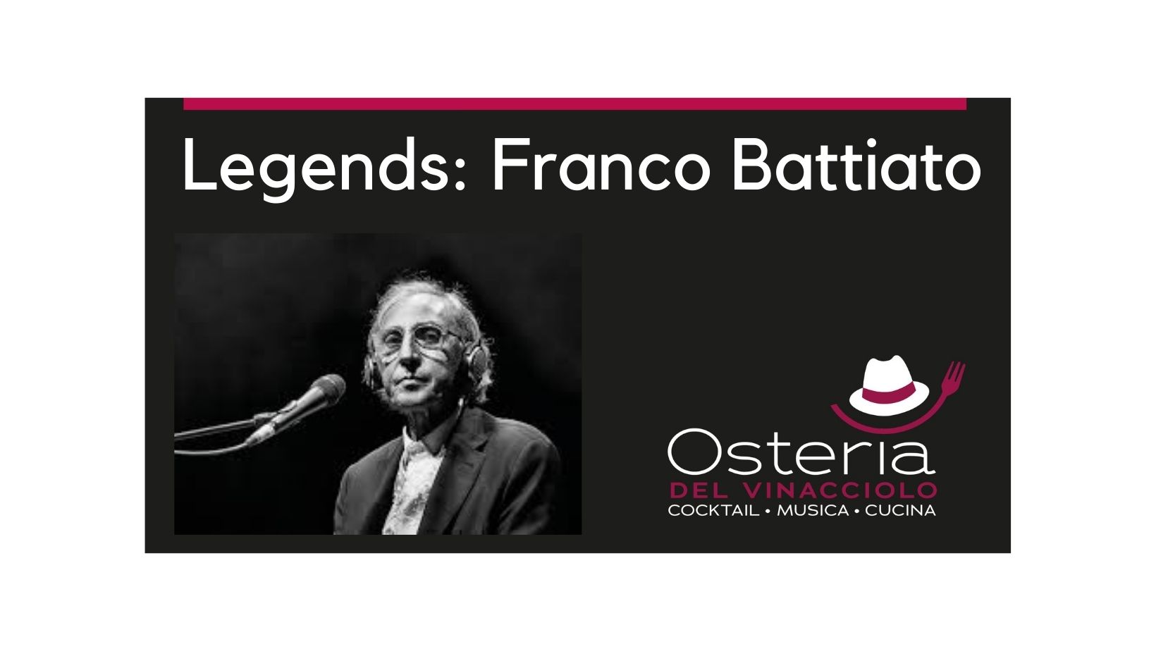 Alex Imelio canta Franco Battiato all'Osteria del Vinacciolo