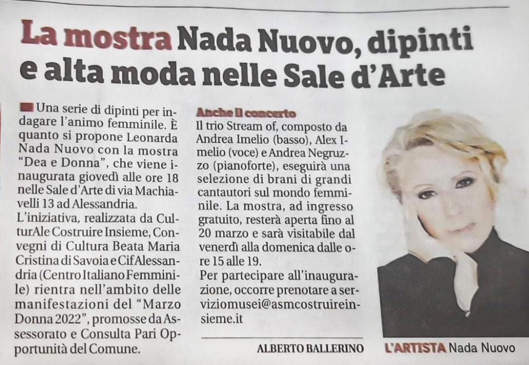 Dea e donna - mostra Nada Nuovo