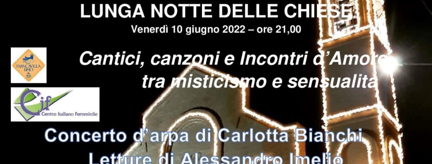 La lunga notte delle chiese - Cantici, canzoni e Incontri d’Amore fra misticismo e sensualità