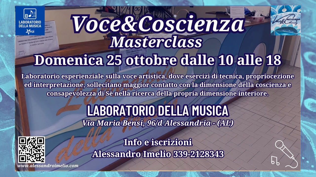 Masterclass Vocale 25 ottobre 2026